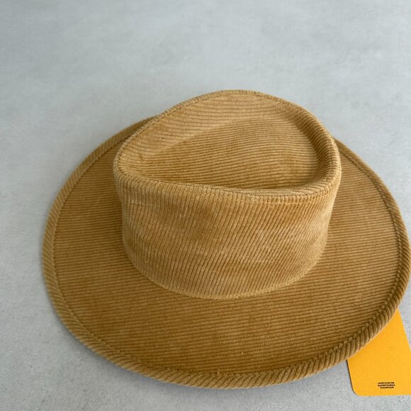 NWT Lack Of Color Sandy Corduroy Cowboy Hat In Tan Wide Brim Dipped Crown - Picture 5 of 11